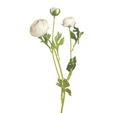 Artificial Ranunculus - Valentina Ranunculus Spray White (49cmH)