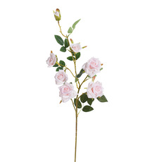 Artificial Roses - Garden Rose 7 Head Spray Pale Pink (97cmH)