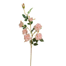 Artificial Roses - Garden Rose 7 Head Spray Soft Peach (97cmH)