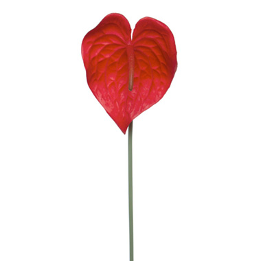 Artificial Tropical Flowers - Anthurium Real Touch Red (Large 71cmST)
