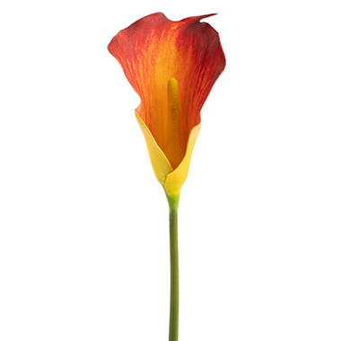 Real Touch Lillies - Real Touch Calla Lily Orange Yellow (72cmH)