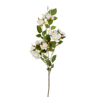 Artificial Roses - Audrey Cabbage Rose Bud Spray Cream (76cmH)