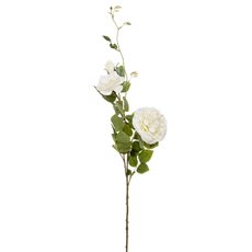 Artificial Roses - Christina Peony Rose Spray Cream (89cmH)
