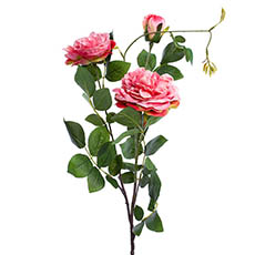 Artificial Roses - Christina Peony Rose Spray Mid Pink (89cmH)