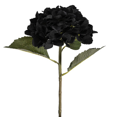 Artificial Hydrangeas - Claire Hydrangea Short Stem Black (52cmH)