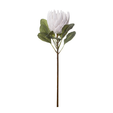 Real Touch Australian Native Flowers - Native King Protea White (73cmH)