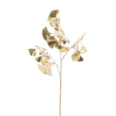 Artificial Metallic Leaves - Ginkgo Leaf Spray Metallic Gold (81cmH)