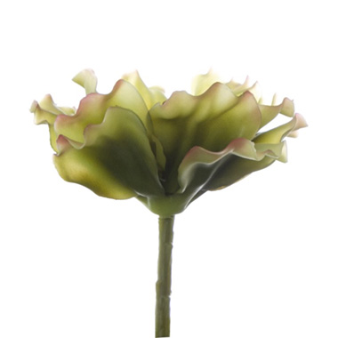  - Artificial Succulent Ruffle Flower Green (12x18cmH)