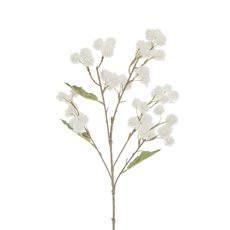 Artificial Berries - Artificial Globe Amaranth Spray White (64cmH)