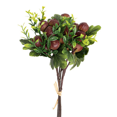 Artificial Berries - Artificial Fig Bouquet Burgundy (33cmH)
