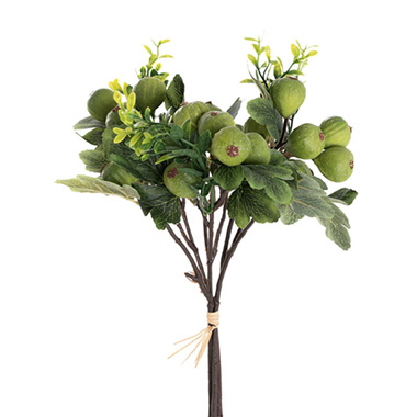 Artificial Berries - Artificial Fig Bouquet Green (33cmH)