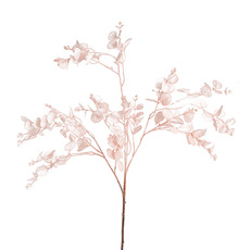 Artificial Dried Leaves - Eucalyptus Dollar Gum Spray Soft Pink (80cmH)