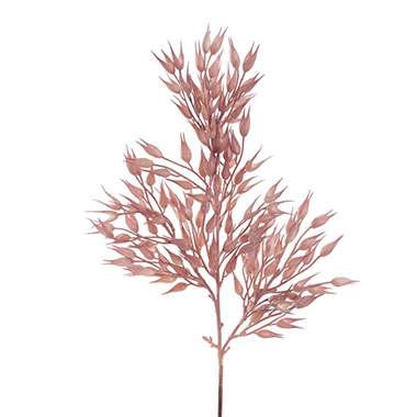 Artificial Dried Leaves - Coix Seed Grass Spray Dusty Pink (65cmH)