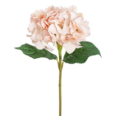 Artificial Hydrangeas - Royal Hydrangea Stem Soft Blush Pink (78cmH)