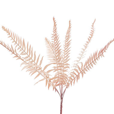 Artificial Dried Leaves - Forest Fern Spray Soft Pink (54cmH)