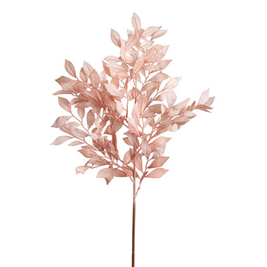 Artificial Dried Leaves - Camellia Leaf Spray Soft Pink (78cmH)
