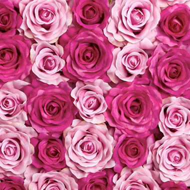 Rose Flower Wall Mixed Pink (50cmx50cm)