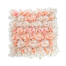 Flower Walls - Rose & Hydrangea Mix Flower Wall Cream Peach (50cmx50cm)