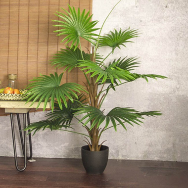 Artificial Fan Palm Potted Plant Real Touch (90cmH)