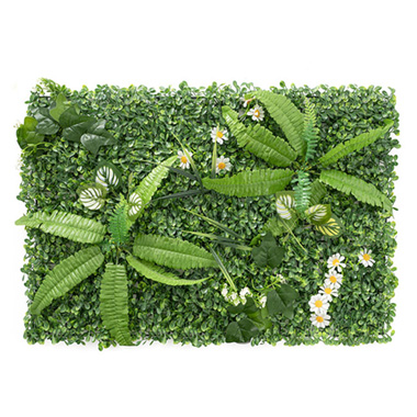 Artificial Greenery Walls - UV Treated Tropical Oasis Leaf Mix Wall Green (40x60cm)