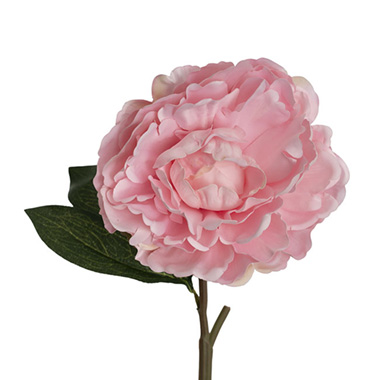  - Real Touch Peony Stem Soft Pink (68cmH)