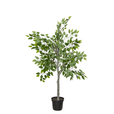 Artificial Indoor Trees - Artificial Ficus Tree Potted Green (150cmH)