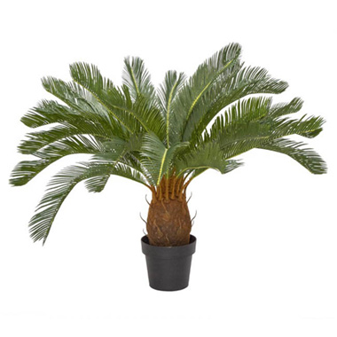 Artificial Plants - Artificial Cycas Palm Potted Green (93cm)
