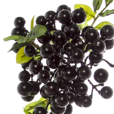 Berry Cluster Spray Black (35cmH)