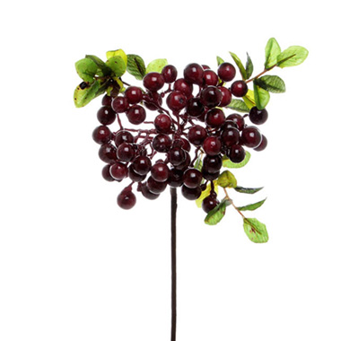 Artificial Berries - Berry Cluster Spray Dark Red (35cmH)