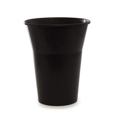 Plastic Flower Vases - Flower Display Vase 5L Black (21.5Dx27cmH)