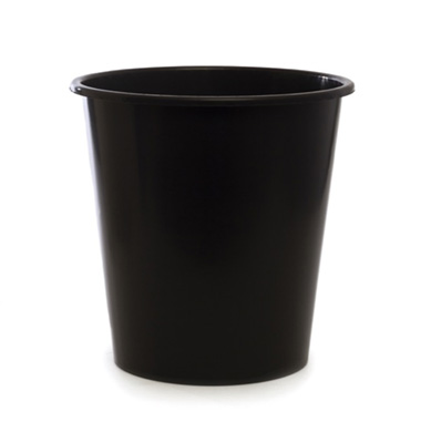 Plastic Flower Buckets - Dutch Flower Bucket Plastic Round 10L Black (26Dx26.5cmH)