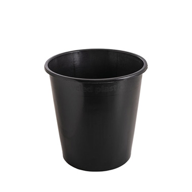 Plastic Flower Buckets - Dutch Flower Bucket Round 10L Black (27Dx27cmH) Promo