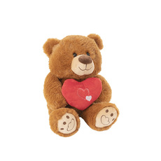 Valentines Teddy Bears - Sweet Teddy Bear With Love Heart Brown (25cmST)
