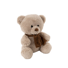 Teddytime Teddy Bears - Tobby Bear With Scarf Brown (25cmST)