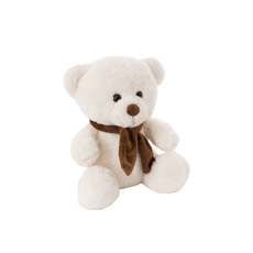 Teddytime Teddy Bears - Tobby Bear With Scarf White (25cmST)