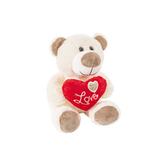 Valentines Teddy Bears - Billy Bear With Heart White (25cmST)