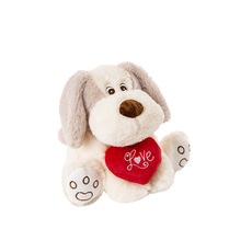 Dog Soft Toys - Rocky Puppy With Long Ears White (22cmST)