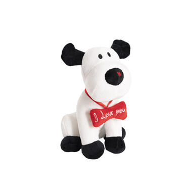 Dog Soft Toys - Benny Puppy With Bow Black (22cmST)