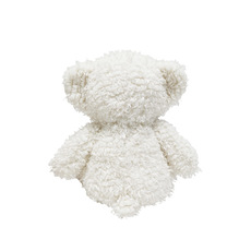 Mrs Cuddles Bear With Red Bow White (26cmST)