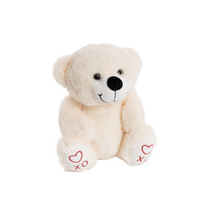 Valentines Teddy Bears - Teddy Bear With XO On Paw White (25cmST)