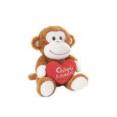 Jungle Animal Soft Toys - Carmel Monkey With Heart (25cmST)