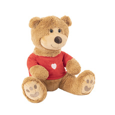 Valentines Teddy Bears - Messenger Bear With Love Jumper Brown (35cmST)