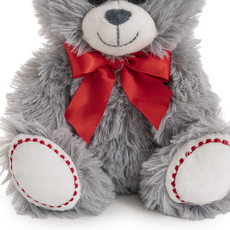 Andre Bear With Red Bow Grey (20cmST)