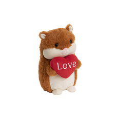 Jungle Animal Soft Toys - Cute Cynomys With Love Heart White (20cmST)