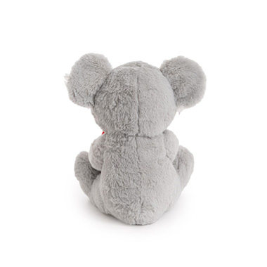 Angus Koala Holding Xoxo Heart Grey (30cmST)