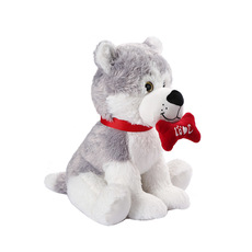 Dog Soft Toys - Husky Puppy with Love Bone (30cmST)