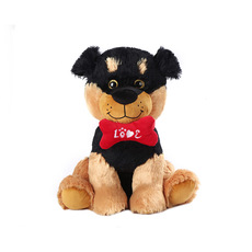 German Shepherd Puppy With Love Bone Brown Black (30cmST)