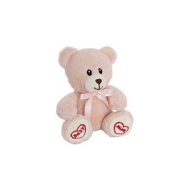 Mothers Day Soft Toys - Mini Best Mum Teddy Bear Alfie w Bow Dusty Pink (14cmST)