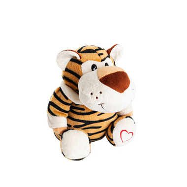 Jungle Animal Soft Toys - Tiger Zara Plush Soft Toy Soft Orange (21cmST)