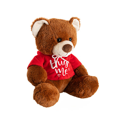 Valentines Day Soft Toys - Hug Me Teddy Bear w Hoddie Brown (26cmST)